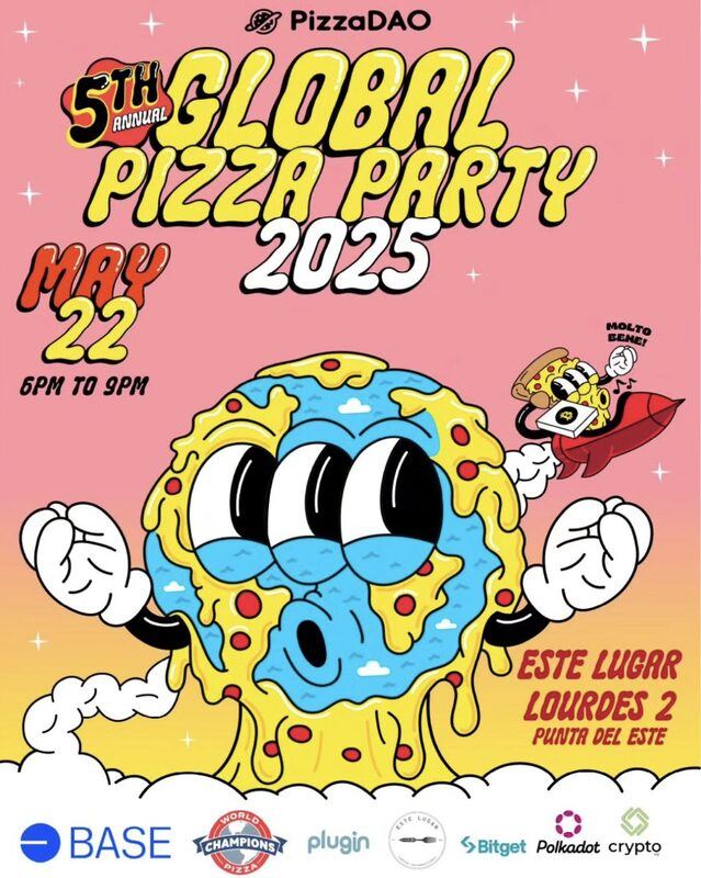 Flyer for Global Pizza Party · Bitcoin Pizza Day