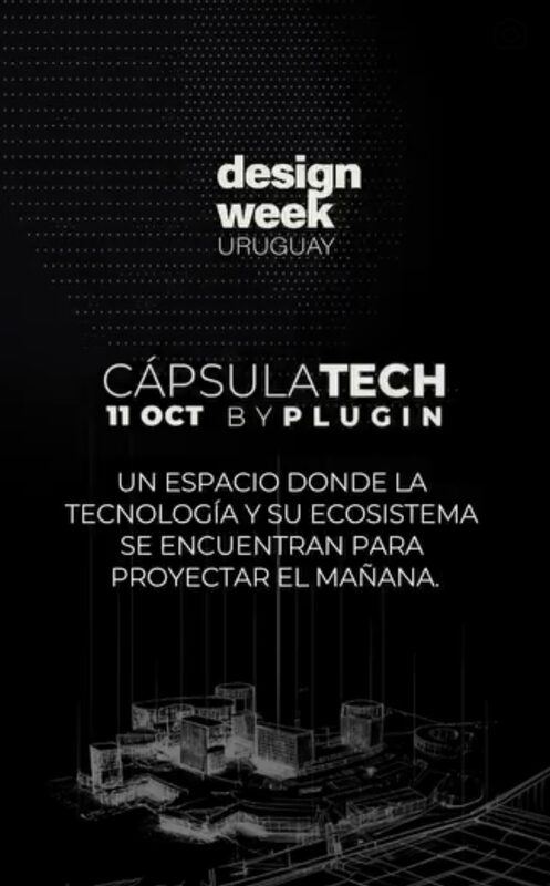 Flyer for Cápsula Tech · Design Week Uruguay